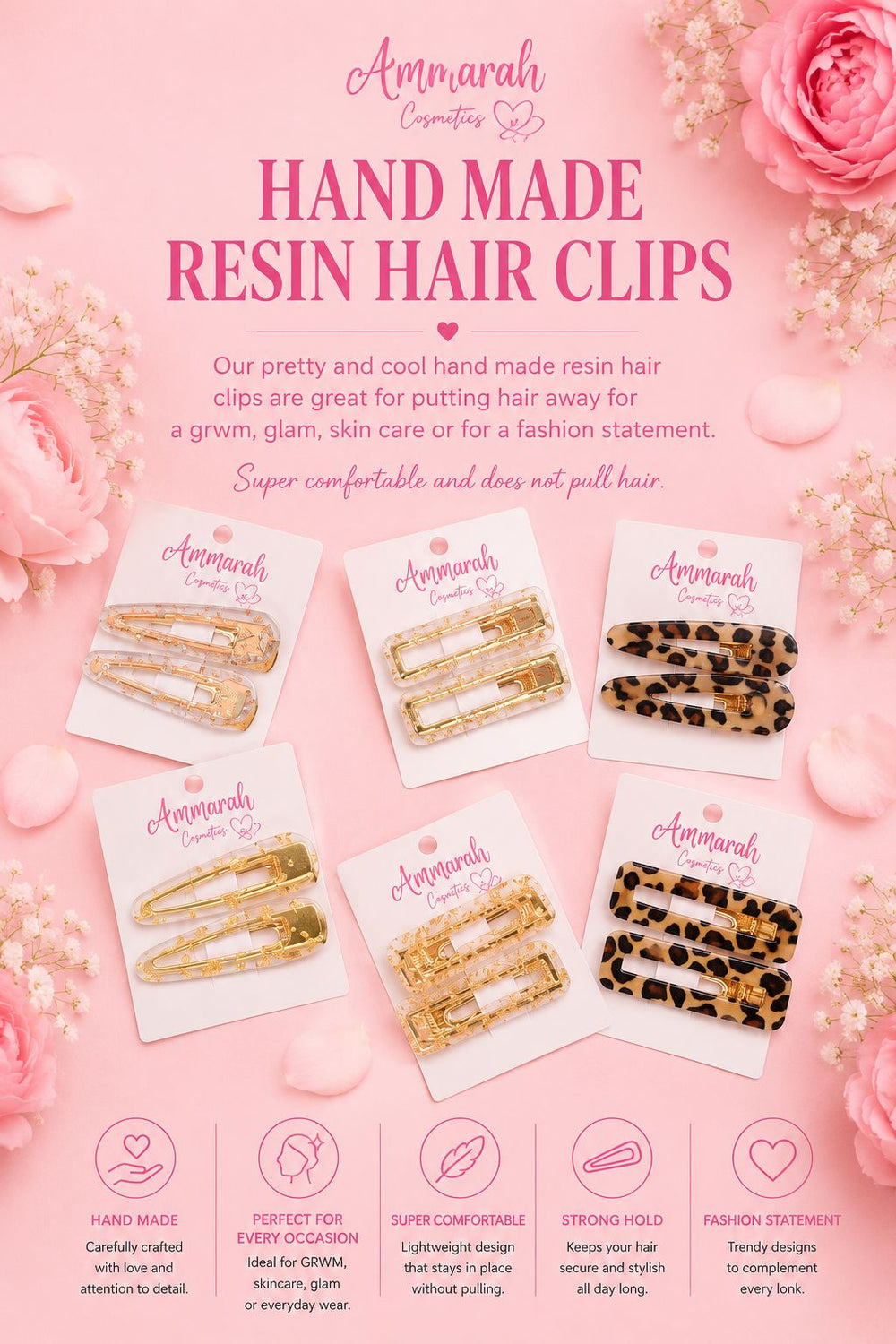 2 pack Hair clips
