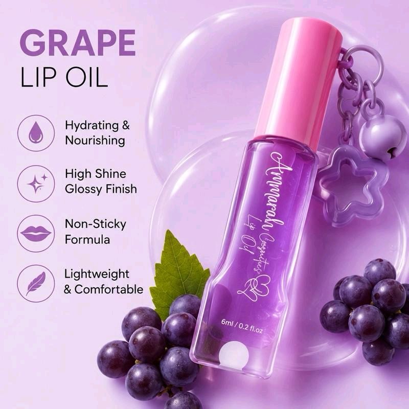 Fruity lipoils with cute star key chain