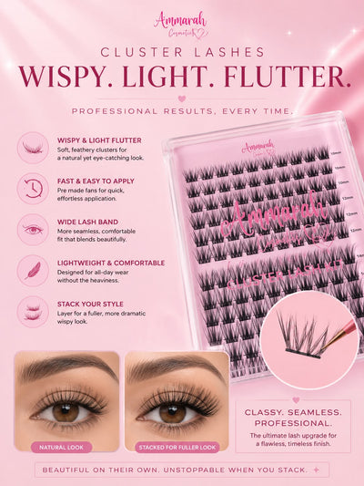 Cluster EyeLashes Wispy & Russian Individual Lashes